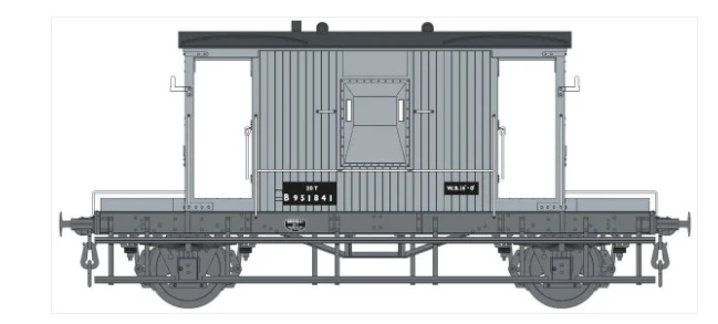 Dapol 7F-200-009 20t Brake Van B951841 Grey