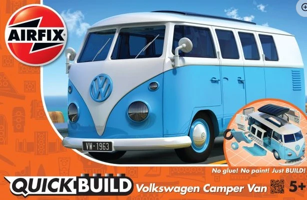 Airfix QUICKBUILD CARS VW Camper Van Blue