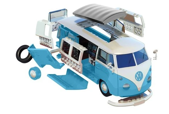 Airfix QUICKBUILD CARS VW Camper Van Blue - Image 2