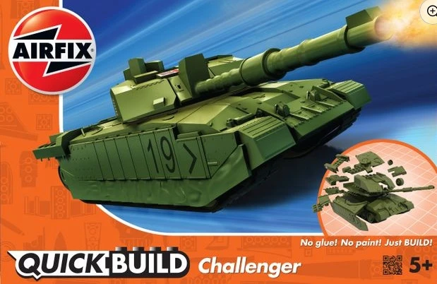 Airfix QUICKBUILD Tank Challenger Tank Green
